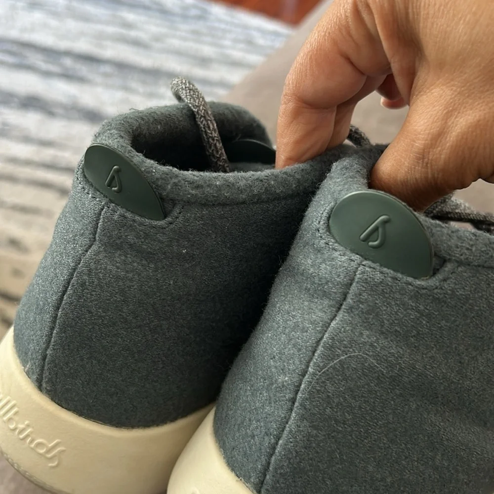 Allbirds Mizzle Up WRU gray blue wool sneakers 10